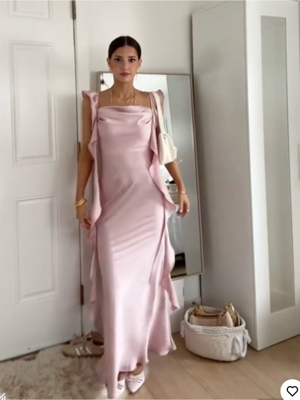 Cider Soft Pink Ruffled Maxi Dress - Picture 4 of 6